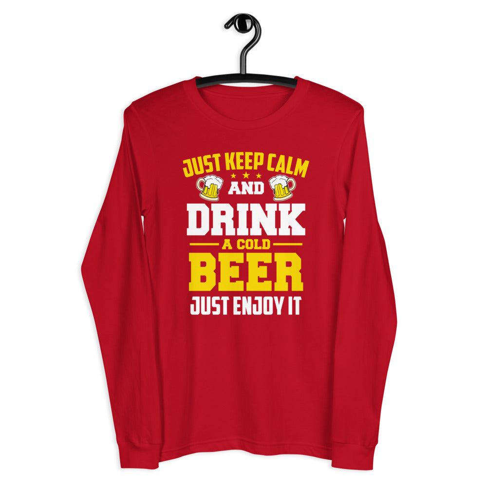 keep calm trendy long sleeve tee - Thecoloringpen