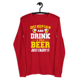 keep calm trendy long sleeve tee - Thecoloringpen